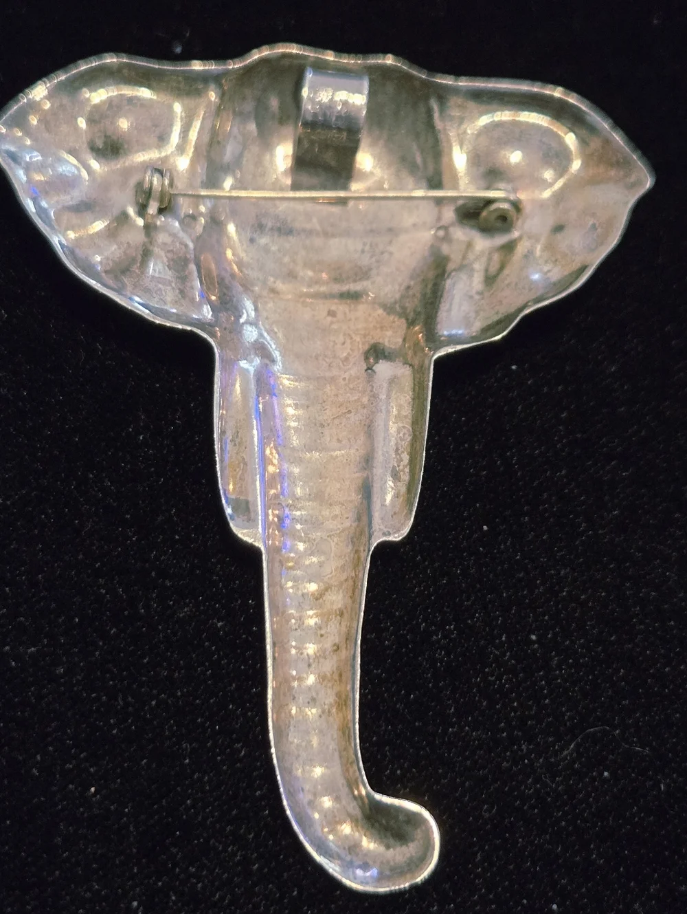 Vintage Taxco Sterling 925 Large Elephant Pendant Brooch